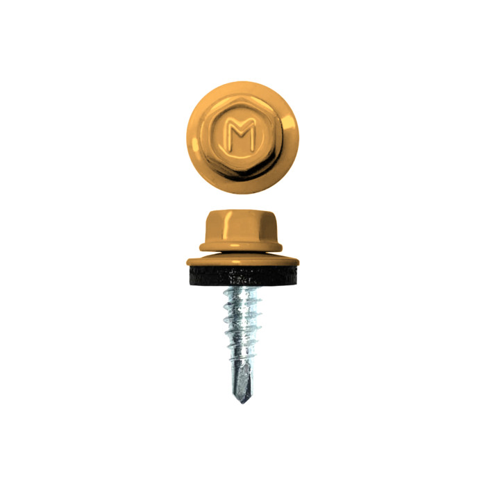 Саморез по металлу Daxmer 4,8х19 (250шт) сверло №2 RAL 1034