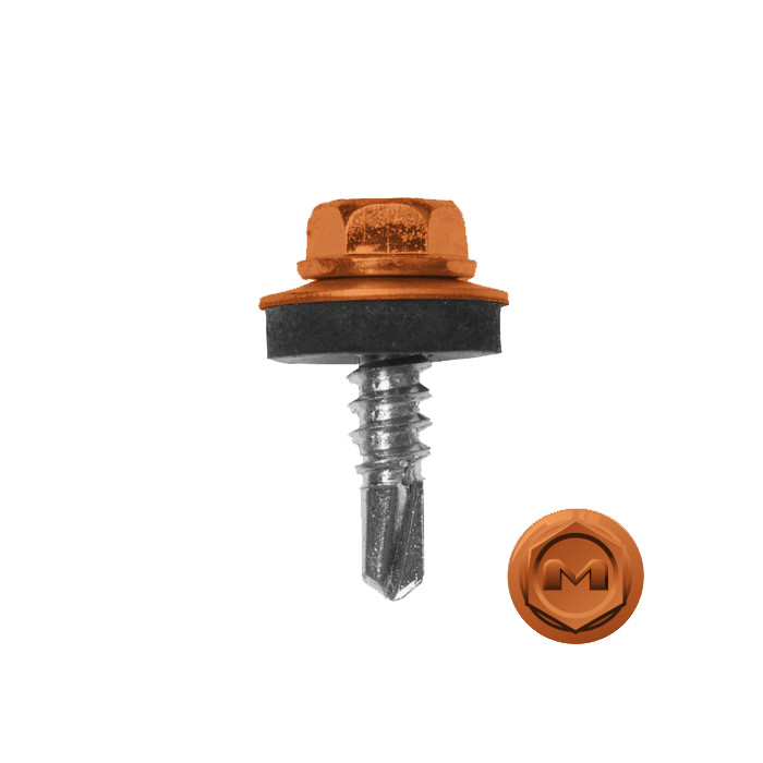 Саморез по металлу Daxmer 5,5х19 (250шт) сверло №3 RAL 2011